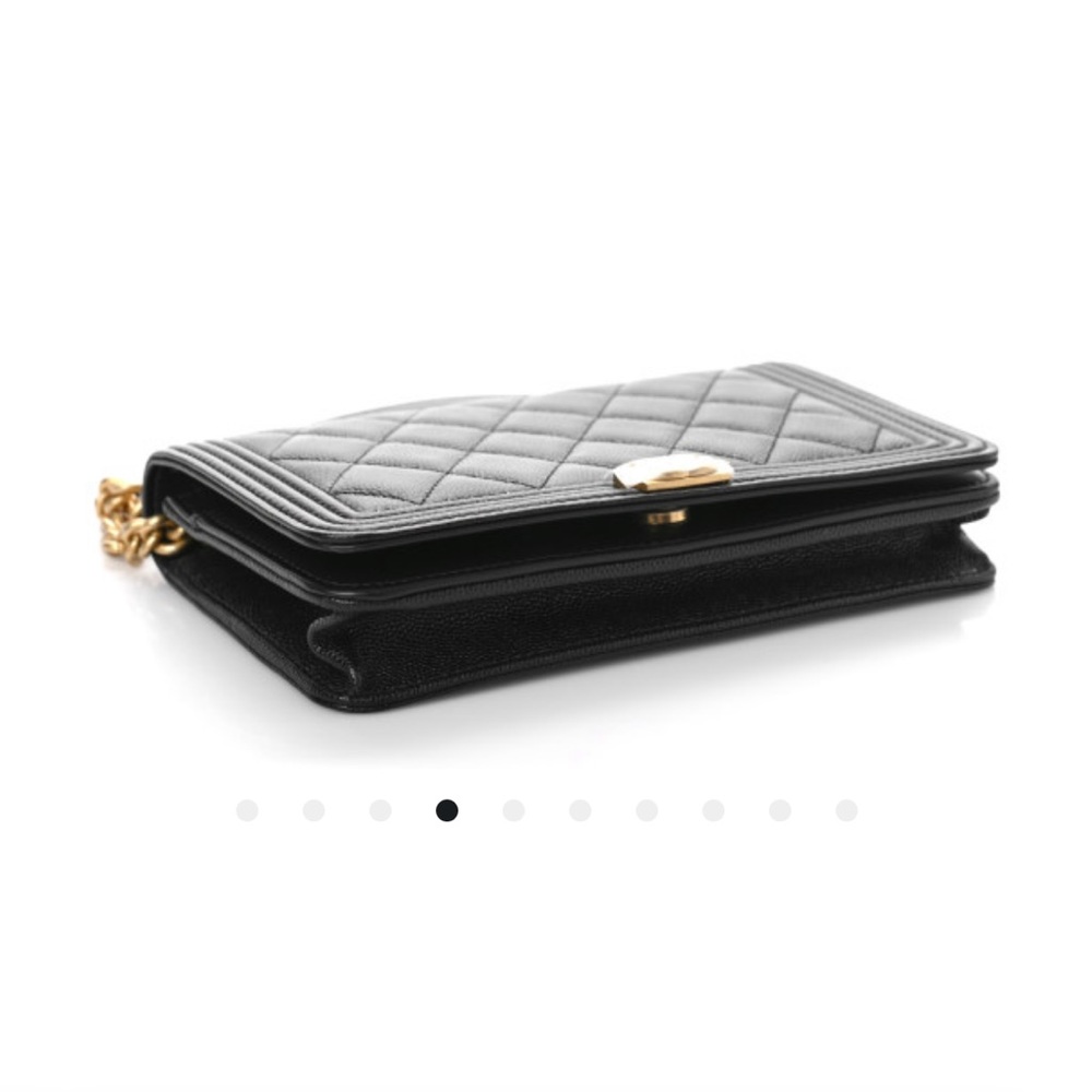 Black Chanel Wallet on a Chain